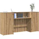 vidaXL Sprejemna miza artisan hrast 200x50x103,5 cm inženirski les | Shoptok.si