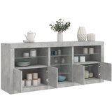 vidaXL Komoda z LED lučkami betonsko siva 162x37x67 cm Cene