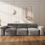Rodier Siva sedežna garnitura iz rebrastega žameta 285 cm Villet – | Shoptok.si