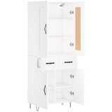  Visoka komoda bijela 69,5x34x180 cm konstruirano drvo | shoptok.hr