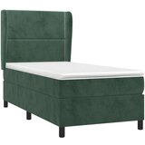 Box spring postelja z vzmetnico temno zelen 90x190 cm žamet, (20899329) | Shoptok.si
