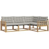 vidaXL Zunanja garnitura za sedenje 4 pcs Bela in svetlo siva, (5000281986) | Shoptok.si