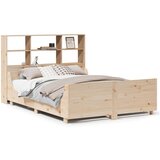  Krevet s regalom za knjige bez madraca 135x190 cm masivno drvo | shoptok.hr