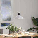 vidaXL Visilica podesiva po visini E27 sjajno bijela Ø 31 cm metal | shoptok.hr