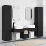  Set namještaja za kupaonicu 5 kom. Crna 33 x 34,5 x 160 cm | shoptok.hr