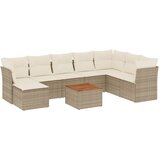 Maison Chic Seti vrtnega pohištva - Vrtna garnitura 9-delna z blazinami bež poli ratan, (21796512) | Shoptok.si