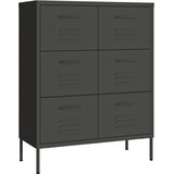 Furnova Omarica s predali antracitna 80x35x101,5 cm jeklo, (21950551) | Shoptok.si