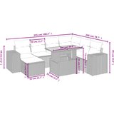  8-dijelni set vrtnih sofa od poliratana s jastucima crni | shoptok.hr