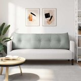  Jastuk za leđa Svijetlo siva 160 x 24 x 50 cm Baršun | shoptok.hr