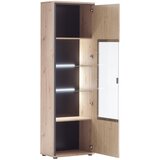 Livetastic VITRINA, antracit, prozorno, barve hrasta | Shoptok.si