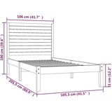  Za krevet od masivnog drva smeđa boja meda 100 x 200 cm | shoptok.hr