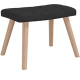  Stolica za ljuljanje s osloncem za noge crna od tkanine | shoptok.hr