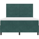  Krevet s kutijom s madracem tamnozelene boje 160x200 cm baršun | shoptok.hr