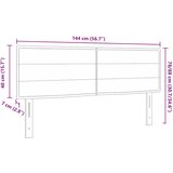  LED glava kreveta s LED trakama Plava 144 cm tkanina | shoptok.hr