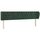 Maison Chic posteljno vzglavje - vzglavna omarica - nočna omarica z ušesi temno zeleno 183x23x78/88 cm žamet, (21708767) Cene