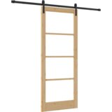 vidaXL Drsna vrata s kompletom opreme 'ORKDAL'86x211 cm, Notranja vrata z steklom 'ORKDAL'86x211x4 cm trdnega borovega lesa | Shoptok.si