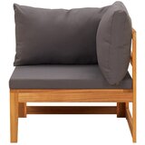 Maison Chic Kotni kavč - Sofa - Kanape s temno sivimi blazinami trden akacijev les, (21727109) Cene