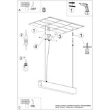 Sollux Lighting Sollux SL.1394 - LED luster na sajli SPARK 1xG13/8,5W/230V bela | Eponuda.com