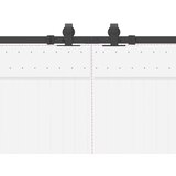 vidaXL Komplet opreme za drsna vrata 183 cm jeklo črne barve | Shoptok.si