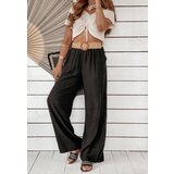 Beloved Azalea hlače s pasom iz bombaža črne | Shoptok.si