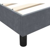 vidaXL Box spring postelja z vzmetnico temno siva 80x210 cm žamet | Shoptok.si