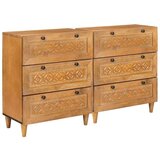 vidaXL Strani šal 2 pcs Rjava 60 x 33 x 75 cm trden mangov les | Shoptok.si