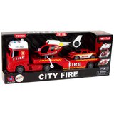  Set vatrogasnih vozila na tegljaču - helikopter i auto | shoptok.hr