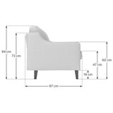Atelier Del Sofa Trosjed Robin 3, 205x84x87 cm, Pesak | Eponuda.ba