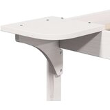 vidaXL Posteljni okvir s stranskimi omaricami Bela 140 x 220 cm | Shoptok.si