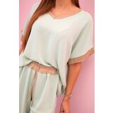 Kesi Włoski Viscose set with golden trim mint | shoptok.hr