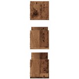 vidaXL Zidne police 3 kom boja staro drvo 58x18x18cm konstruirano drvo | shoptok.hr