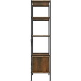  Polica s 5 razina i ormarićem 80 x 40 x 163 cm od čelika i drva | shoptok.hr