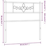  Metalno uzglavlje bijelo 75 cm | shoptok.hr