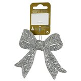 ukrasi za božićno drvce mašna (srebrna, plastika, 1 kom.)  ukrasi za božićno drvce mašna (srebrna, plastika, 1 kom.) Slike