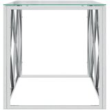  Stolić za kavu 110 x 45 x 45 cm od nehrđajućeg čelika i stakla | Shoptok.si