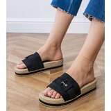 D/CEO Black platform flip-flops with decorative buckle Lunda | Shoptok.si