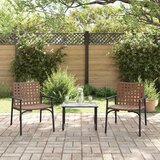  Vrtna stolica 2 pcs Smeđa 78 x 55,5 x 75,5 cm poliratan | shoptok.hr