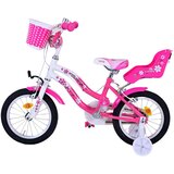  Dječji bicikl s dvije ručne kočnice Volare Lovely 14" roza-bijeli | shoptok.hr