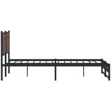 vidaXL Metalni okvir kreveta bez madraca smeđa boja hrasta 183x213 cm | shoptok.hr