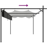  Pergola s pomičnim krovom antracit 395x292x230 cm | shoptok.hr