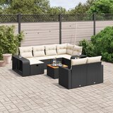 vidaXL 11-dijelni set vrtnih sofa od poliratana s jastucima crni | shoptok.hr