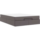  Posteljni okvir z vzmetnico z vzmetnico 2 pcs Siva PVC, (5000123625) | Shoptok.si