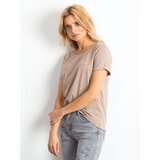 BASIC Feel Good T-shirt-RV-TS-4838.09P-dark beige | Shoptok.si