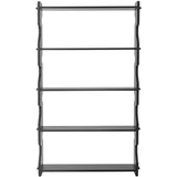 Bloomingville Črn regal iz masivnega bora 84x140x20 cm Savoya – | Shoptok.si