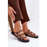 Boto Ladies Slippers With Straps And Buckles In Leopard Print Brown Uliri | Shoptok.si