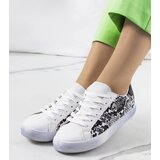 Gemre White Kameta Snake Sneakers | Shoptok.si