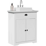 vidaXL Kopalniška omarica za umivalnik "BODO" Bela 70x35x80 cm | Shoptok.si