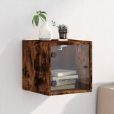 vidaXL Noćni ormarić sa staklenim vratima boja hrasta 35 x 37 x 35 cm | shoptok.hr
