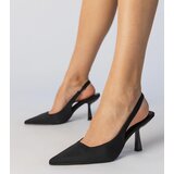 Gemre Black satin slingback pumps Kludi | Shoptok.si