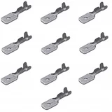 Set 10 Izoliranih Moških Konektorjev 6.3x0.8 Mm – Varnostno Povezovanje Žic | Izolacijski Material, (5000243659)